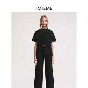 Toteme Classic Black wide leg jeans